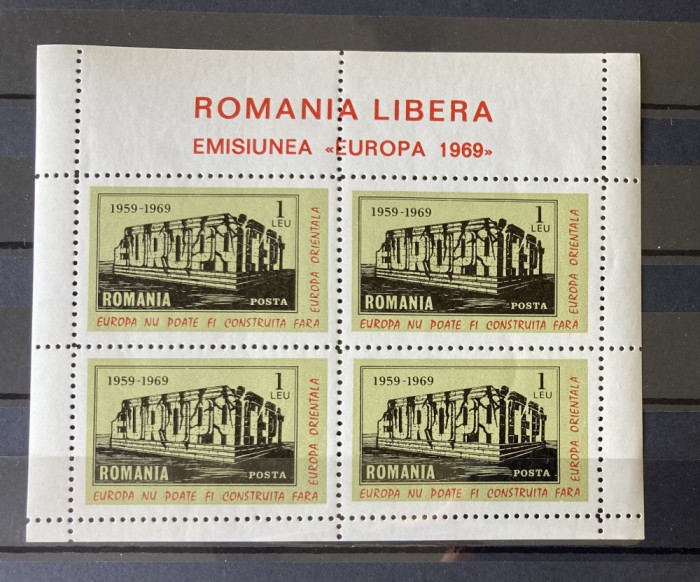Romania, exil, Emisiunea LI, Europa 1969, colita dantelata