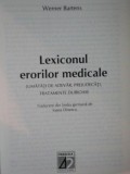 LEXICONUL ERORILOR MEDICALE de WERNER BARTENS , * PREZINTA SUBLINIERI