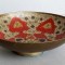 Bol vintage din alama, pictat manual la interior, arta hindu, 20cm diametru