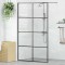 vidaXL Paravan de duș walk-in negru 115x195 cm sticlă ESG transparentă 151036