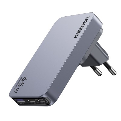 Incarcator USB, 2x Type-C Fast Charge Ugreen, 65W, gri, 25356 foto