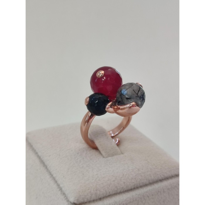 Inel Trilogy din agat și cuarț