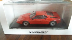 macheta bmw m1 1980 - minichamps, 1/43, editie limitata. foto