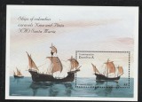 Guyana 1998-Nava Caravela Pinta,colita,dant.MNH,Mi.Bl.353, Transporturi, Nestampilat