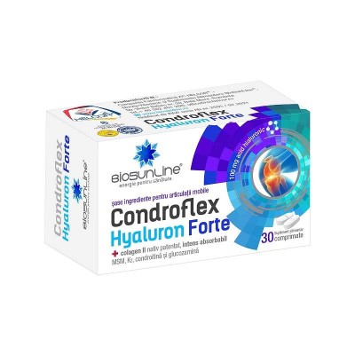 Condroflex Hyaluron Forte 30 comprimate BioSunLine Helcor foto