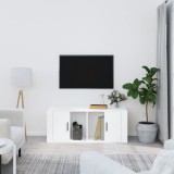 VidaXL Comodă TV, alb, 100x35x40 cm, lemn prelucrat