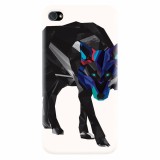 Husa silicon pentru Apple Iphone 4 / 4S, Abstract Wolf