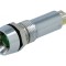 Lampă de control LED verde 24VDC IP67 &Oslash;8,4mm alamă