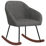Cumpara ieftin Scaun balansoar, gri &icirc;nchis, material textil