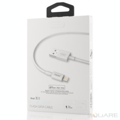 Cabluri Tranyoo, X11, USB to Lightning Fast Charging Cable, 1.2m, 3A, 18W, White