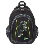 Ghiozdan cu 4 compartimente, St Majewski, St. Right Reflective T-Rex, 43 cm