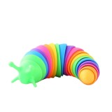 Jucarie senzoriala antistres, flippy, fidget toys, omida curcubeu, 18.6 cm, functie de luminat, +3 ani, multicolor