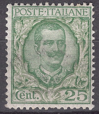 Italy 1926 King Viktor Emanuel III Floreale 25C Mi.240 MNH AM.304 foto