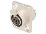 Soclu XLR Mini Mamă 4 Pin Lipire 5A 0,5mm2