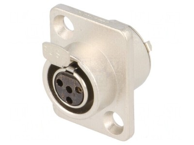 Soclu XLR Mini Mamă 4 Pin Lipire 5A 0,5mm2 foto