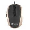 Mouse Optic USB NGS Tick Gold, 6 Butoane, 800/1600 DPI, Scroll, Control Thumb, Ergonomic, Auriu