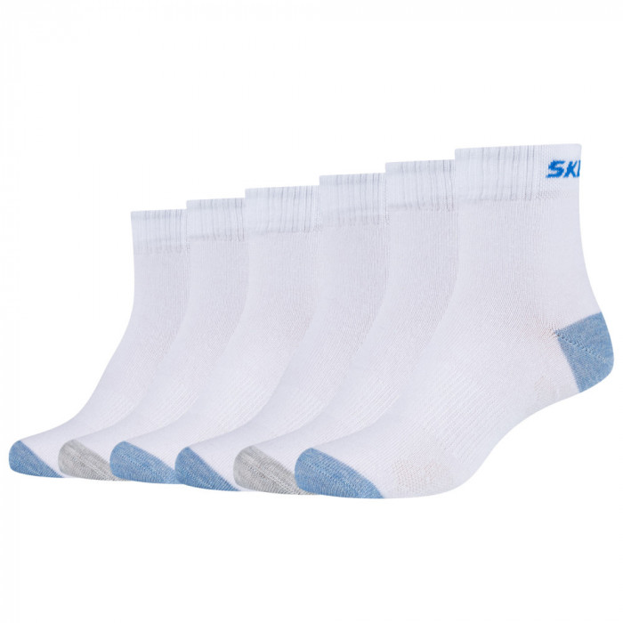 șosete Skechers 3PPK Boys Mech Ventilation Socks SK41064-1000 alb