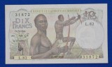 Bancnota Africa de Vest 10 franci 1950, 10 francs 1950