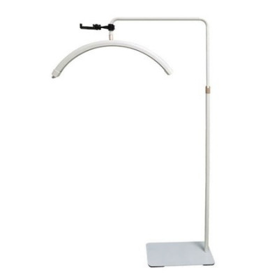 Lampa cosmetica profesionala Semiluna 238 LED,inaltime maxima 180 cm,cu suport de telefon - Alb foto