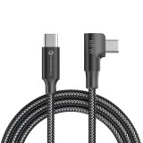 Cablu USB-C la USB-C Forcell F-Energy CC-1Deg QC4.0 PD 60W, 90 , 1.2m, Negru