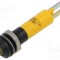 Lampă control LED galbenă convexă 12V &Oslash;8mm IP67 CML