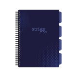 Caiet cu Spirala si Separatoare Strigo Pads Project Book Basic B5, Matematica, Albastru Inchis