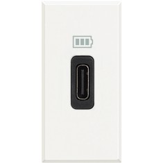 Priza USB tip C 5V 1500mA Axolute Bticino 1M alb HD4286C1