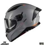 Cumpara ieftin Casca integrala pentru scuter - motocicleta Axxis Panther SV A12 gri lucios (ochelari soare integrati) &ndash; tip viziera: MT-V-31 &ndash; DKS429 XXL (63/64cm)