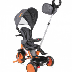 Tricicleta pentru copii Lucky Crew multifunctionala black orange