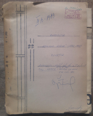 Dosarul expozitiei scenografului Adolphe Appia in Romania// anii &amp;#039;80 foto