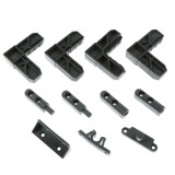 Set accesorii plasa insecte / tantari + coltare, plastic, gri antracit