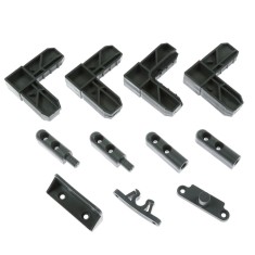 Set accesorii plasa insecte / tantari + coltare, plastic, gri antracit