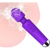 Vibrator Stimulator Haooy, Viteza Reglabila, 20 de Programe Vibratii, 8 Trepte de Viteza, Violet#