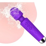 Vibrator Stimulator Haooy, Viteza Reglabila, 20 de Programe Vibratii, 8 Trepte de Viteza, Violet