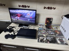 playstation 3 cu 2 manete si multe jocuri trimit in tara cu fan foto