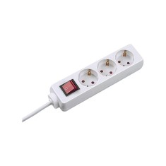 Prelungitor 3 prize cu intrerupator cablu 3m alb Bachmann 3842755