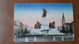 Carte postala, Arad, Statuia lui Kossuth, 1915