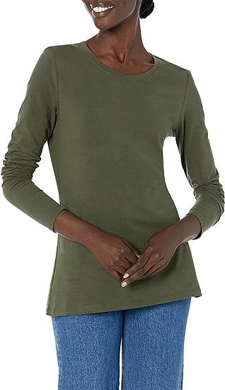 Tricou cu maneca lunga Amazon Essentials pentru femei, Marimea XL - OUTLET