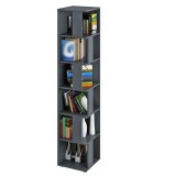 Raft de colt mdf grafit Korind 38x38x186.2 cm