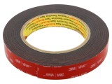 Bandă de Fixare Acrilică Neagră 19mm x 5.5m - 3M 5952