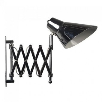 LAMPA MONTAJ PERETE CU BRAT AJUSTABIL E27 - CROM foto
