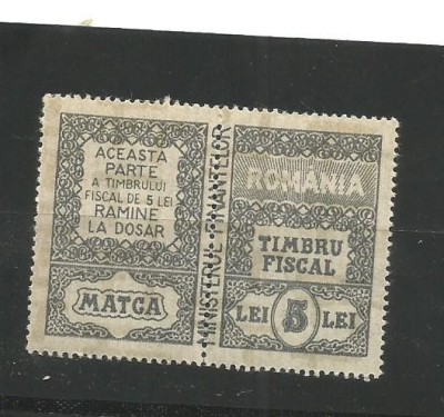 No(09)timbre-Romania- timbru fiscal 3 lei foto