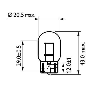 SET 2 BECURI FARA SOCLU 12V W21W W3X16d PHILIPS foto