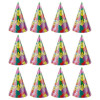 Coif Happy Birthday pentru aniversari, 20 cm, multicolor, set 12 bucati, PRC