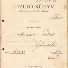 HST A2122 Carnet de plăți 1906 Casa de economii cărășeană în Lugoj