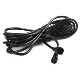 Cablu prelungitor ip65 flippy, pentru lampi solare, material cauciuc si cupru, 2 pini mama- tata, waterproof, 5 metri, negru