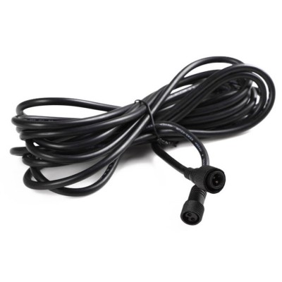 Cablu prelungitor ip65 flippy, pentru lampi solare, material cauciuc si cupru, 2 pini mama- tata, waterproof, 5 metri, negru foto