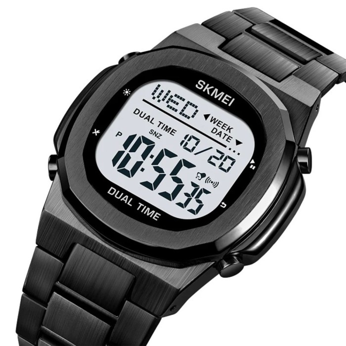 Ceas Digital Barbati SKMEI 2004 Negru , Functii Multiple, Design Casual, Cronometru, Alarma, Rezistent la Apa 3ATM