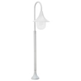 vidaXL St&acirc;lp de iluminat pentru grădină, alb, 120 cm, aluminiu, E27