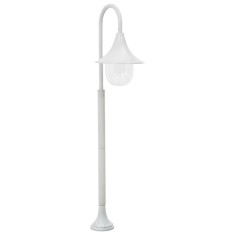 St&acirc;lp de iluminat pentru grădină, alb, 120 cm, aluminiu, E27